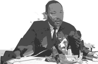 Martin Luther King Jr in 1964 clipart