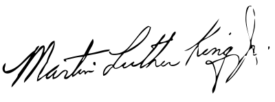 Martin Luther King Jr Signature clipart