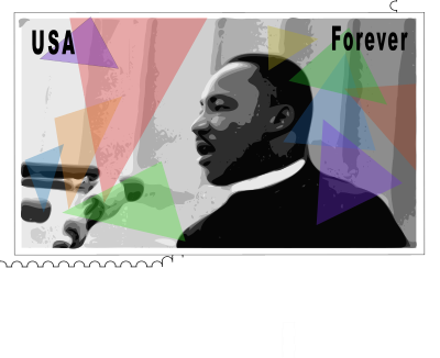 Martin Luther King Jr. Stamp clipart
