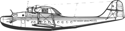 Martin M-130 Flying boat (3) clipart