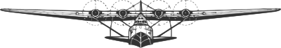 Martin M-130 Flying boat clipart