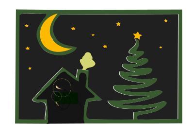 Mary & Christ Child Under Star of David clipart