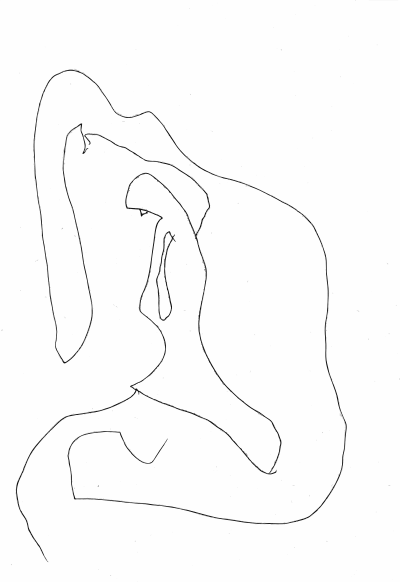 Mary outside the cave pen drawing clipart