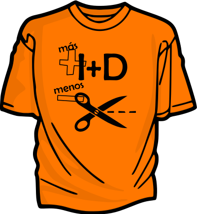 MÃ¡s I+D menos Recortes - Camiseta clipart