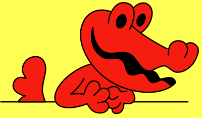 Mascot of Krokodil magazine clipart