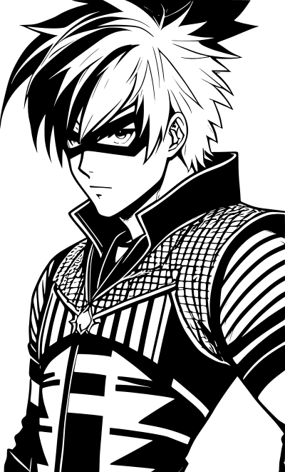 Masked anime character clipart