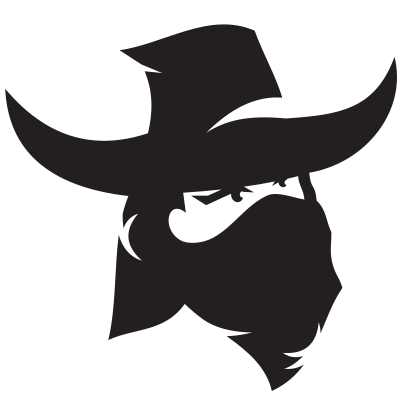 Masked cowboy bandit clipart