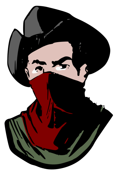 Masked Cowboy - Colour Remix clipart
