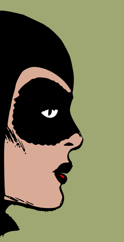 Masked woman clipart