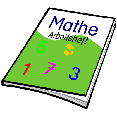 Math workbook clipart