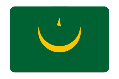 Mauritania flag (bevelled) clipart