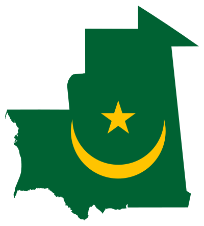 Mauritania Flag Map clipart