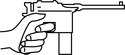 Mauser С96 lineart clipart
