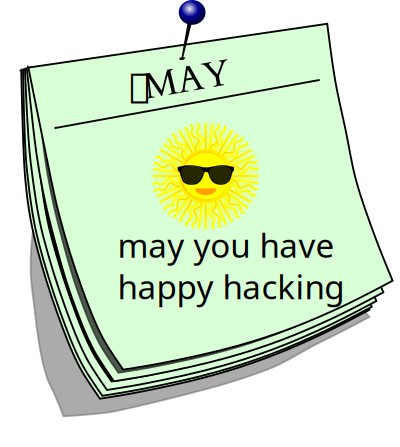 may you have happy hacking ? ١ May clipart