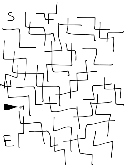 Maze by hand clipart