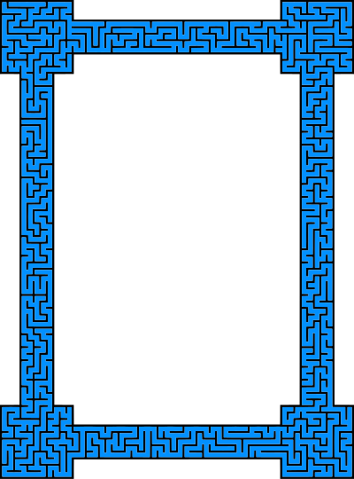 Maze frame 2 clipart