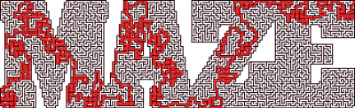 Maze Typography With Solution clipart