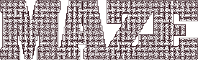 Maze Typography Without Solution clipart