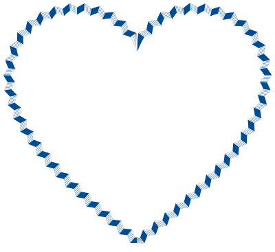 MC Escher Heart Blue clipart
