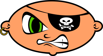 Mean Pirate Kid clipart