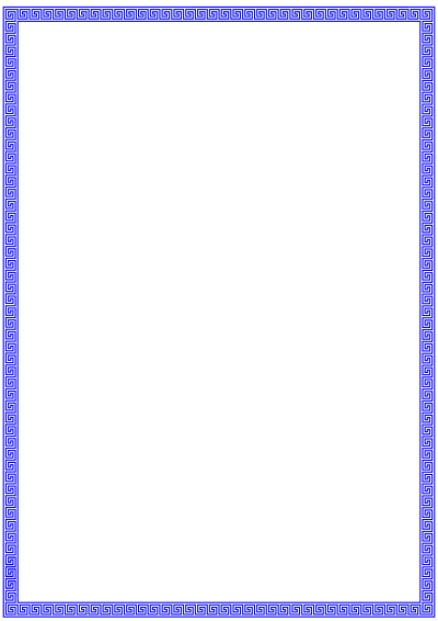 Meander Greek Frame A4 clipart