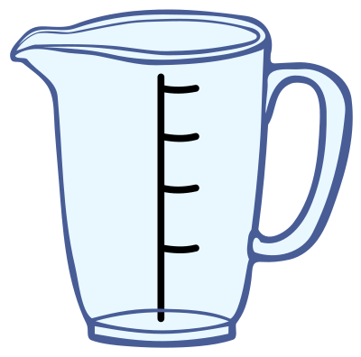 Measuring cup - coloured clipart