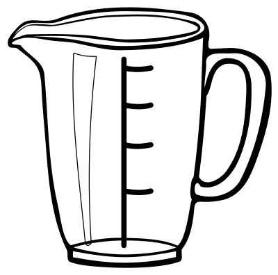 Measuring cup - lineart clipart