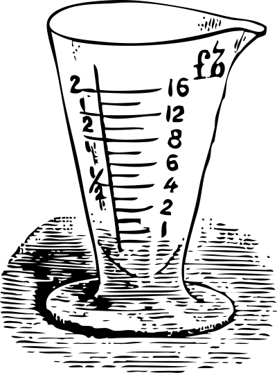 Measuring glass in drams clipart