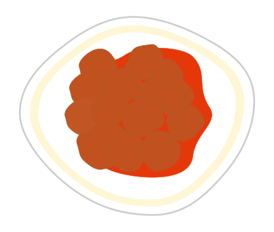 Meatballs in tomato sauce clipart