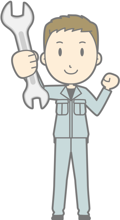 Mechanic with wrench (#1) clipart