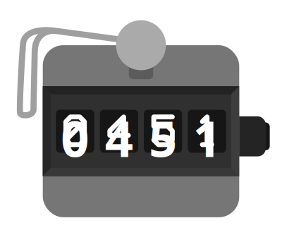Mechanical Clicker Counter with Bigger Digits clipart