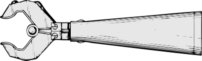 Mechanical hand side view clipart