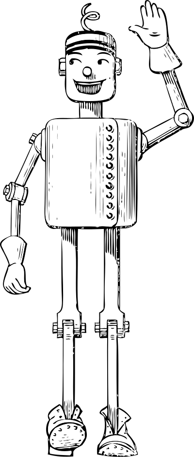 Mechanical man clipart