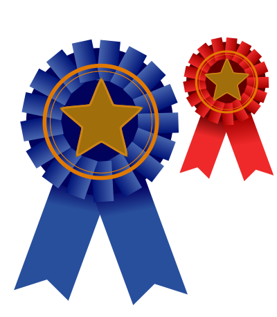 Medal of achievement Remix (Blue + Red) clipart