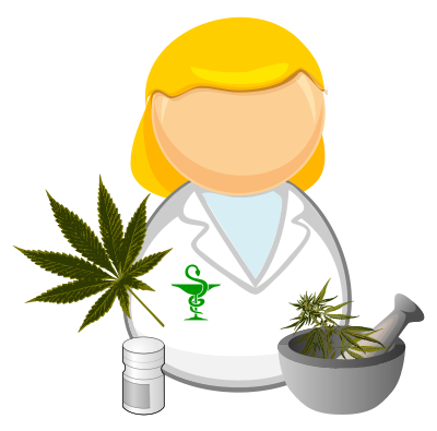 Medical cannabis - pharmacist clipart
