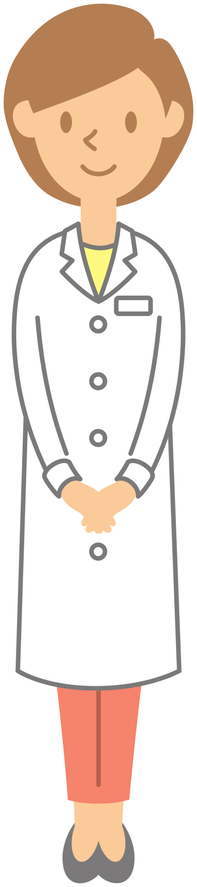 Medical doctor - woman, standing clipart