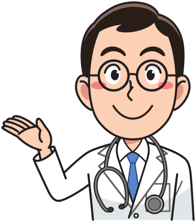 Medicine doctor - man, with stethoscope clipart