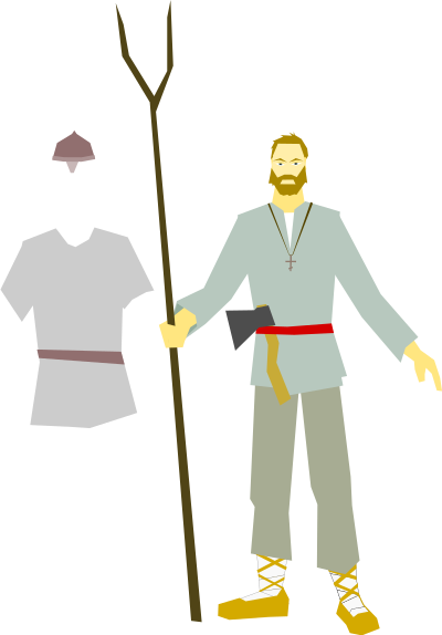 Medieval russian militia clipart