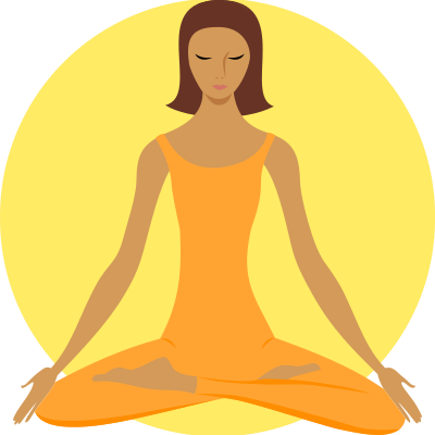 Meditating Buddhist clipart