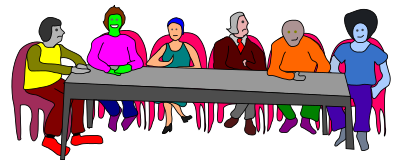 Meeting Table - colorful clipart