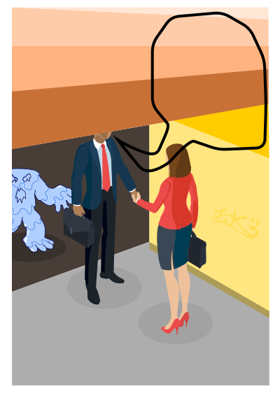 Meeting with... covid 19! clipart