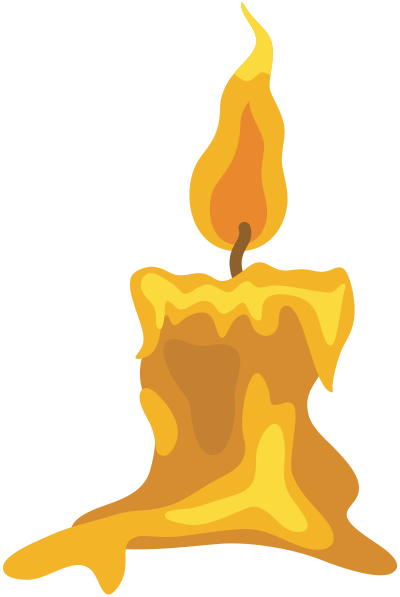 Melting Candle clipart