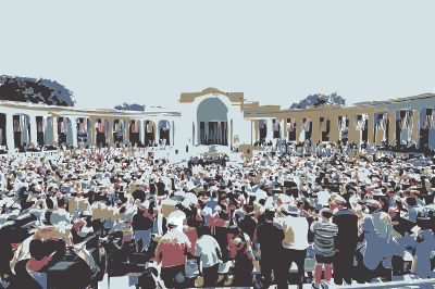 Memorial Day Speech and Crowd clipart