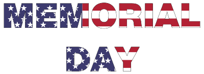 Memorial Day Typography With Strokes clipart
