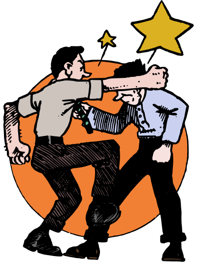 Men Fight - Colour Remix clipart