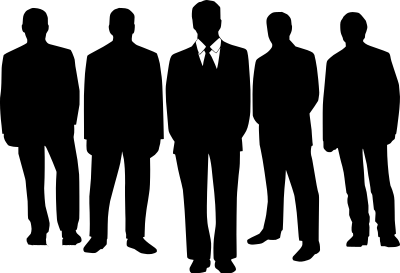 Men in black clipart
