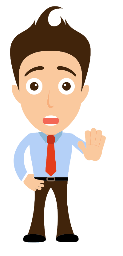 Men Stopping hombre parado clipart