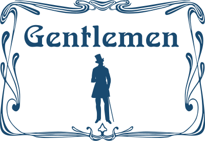 Men toilet door sign clipart