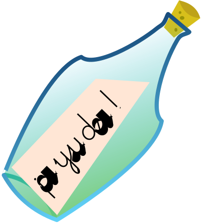 Mensaje en una botella clipart