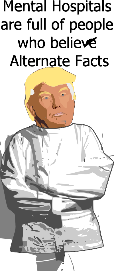 Mental Hospitals are full of people who believe Alternate Facts clipart